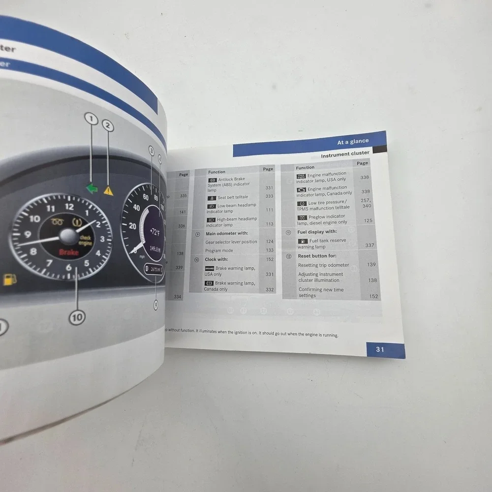 2009 Mercedes Benz E Class Owner Operator's Manual A 2009 211 584 86 97